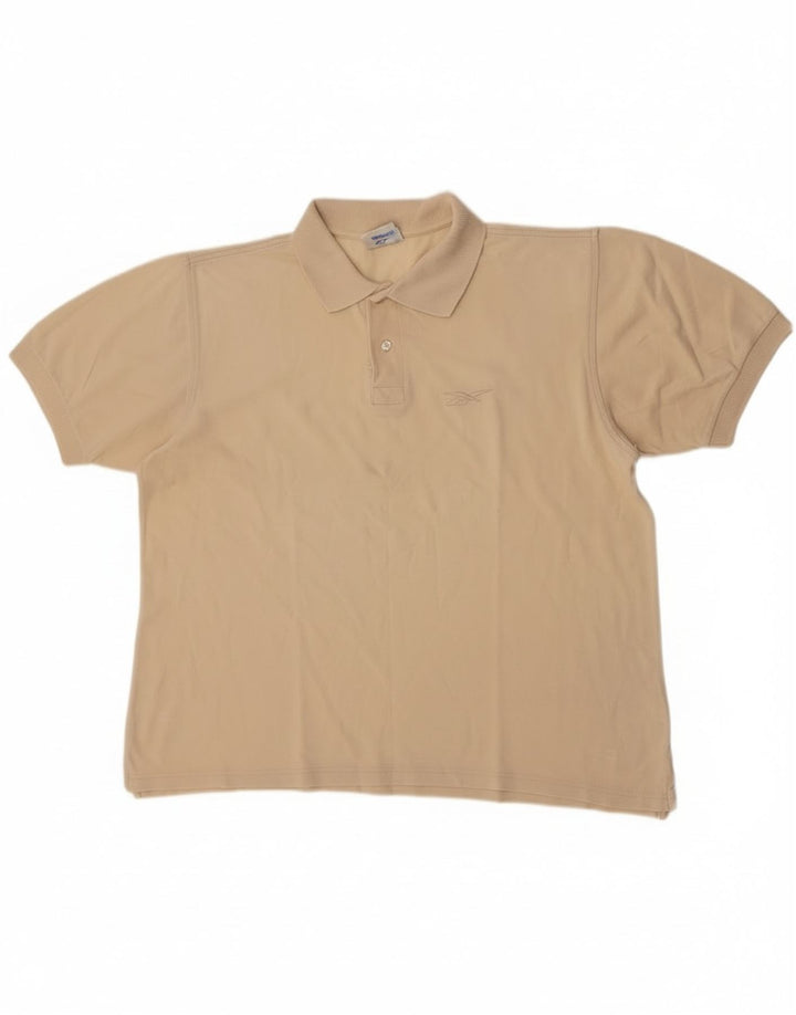 Polo Reebok Masculino Médio Bege