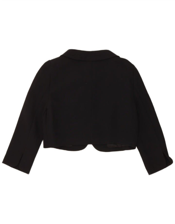 Jaqueta bolero feminina Luisa Spagnoli manga 3/4 IT 44 acetato preto médio
