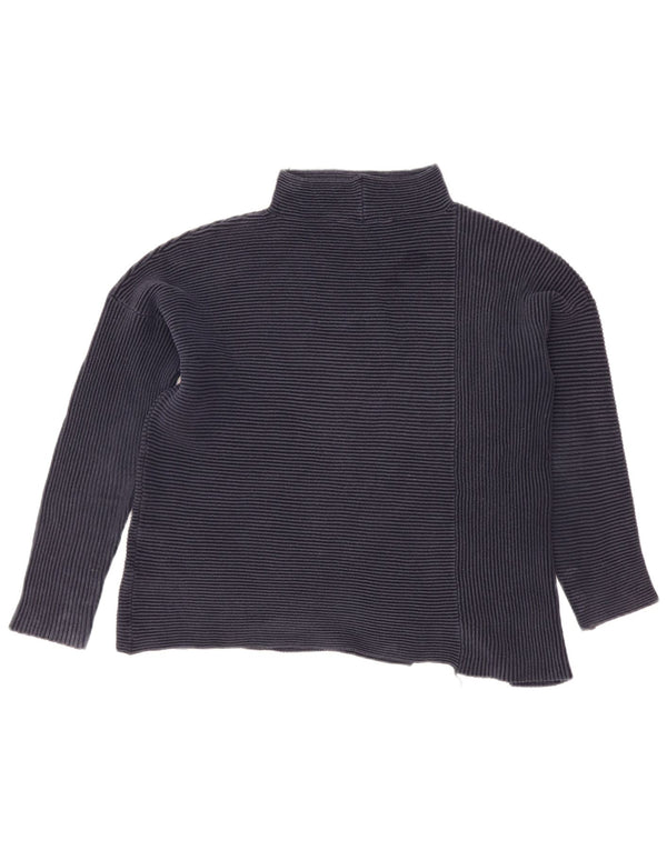 Suéter feminino com gola tartaruga French Connection Reino Unido 10 pequeno azul marinho