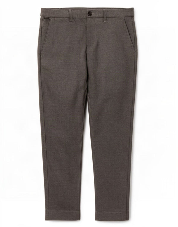 Zara Mens Slim Chino Calças EU 40 Médio W31 L28 Poliéster Cinza