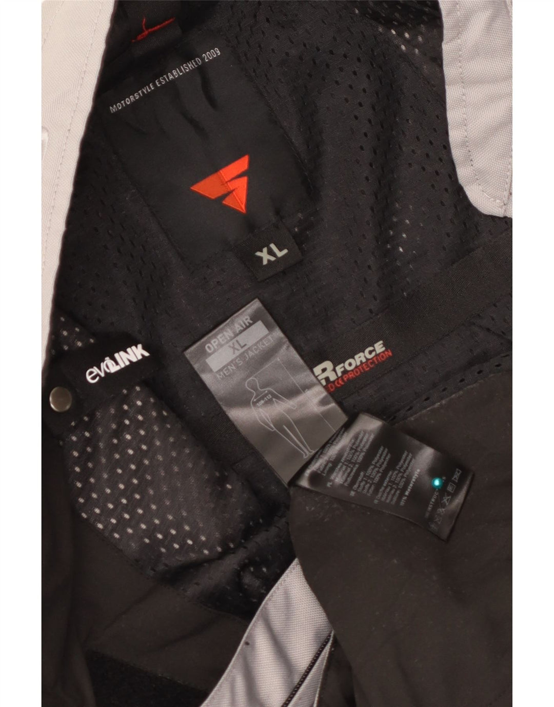 Jaqueta masculina Shima Motorstyle Racer UK 42 XL cinza colorblock poliéster