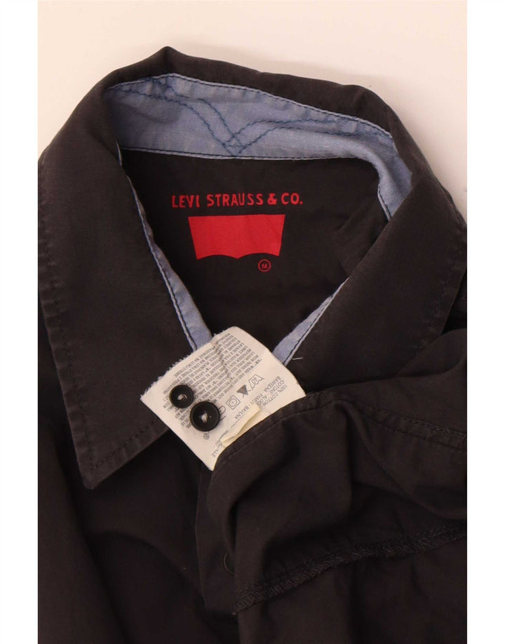 Camisa masculina Levi's média preta algodão
