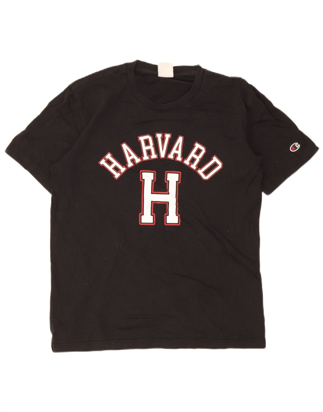 Camiseta masculina Champion Harvard Graphic Top médio algodão preto