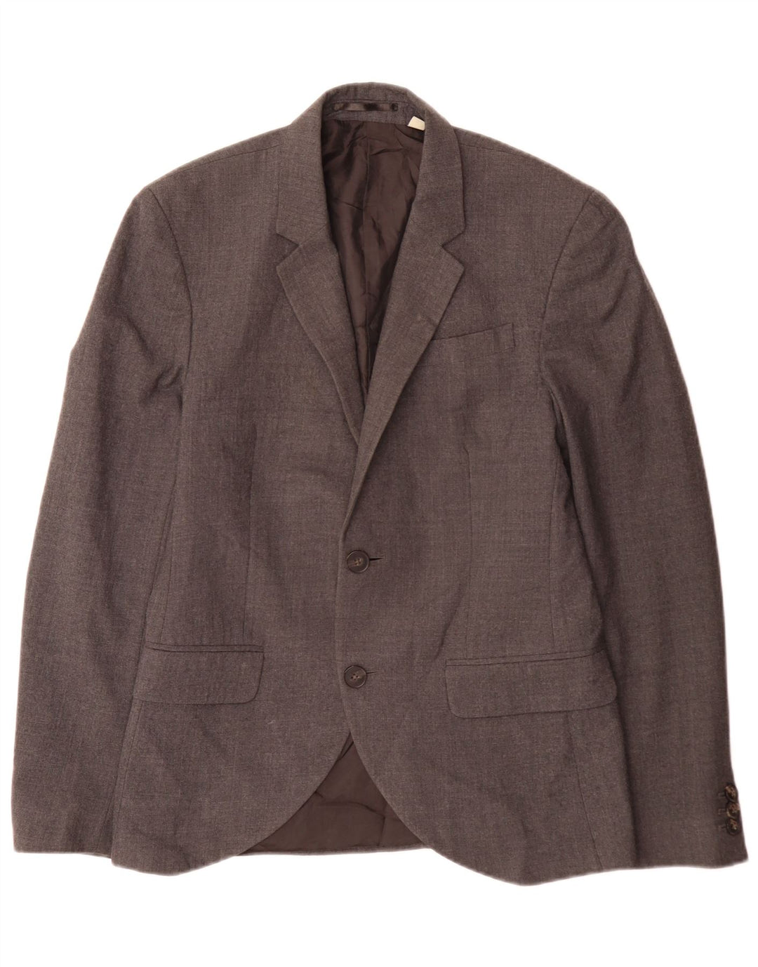 Jaqueta blazer masculina de 2 botões Jack Wills Reino Unido 36 pequena lã cinza