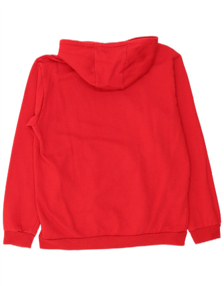 Adidas Mens Hoodie Jumper Grande Algodão Vermelho