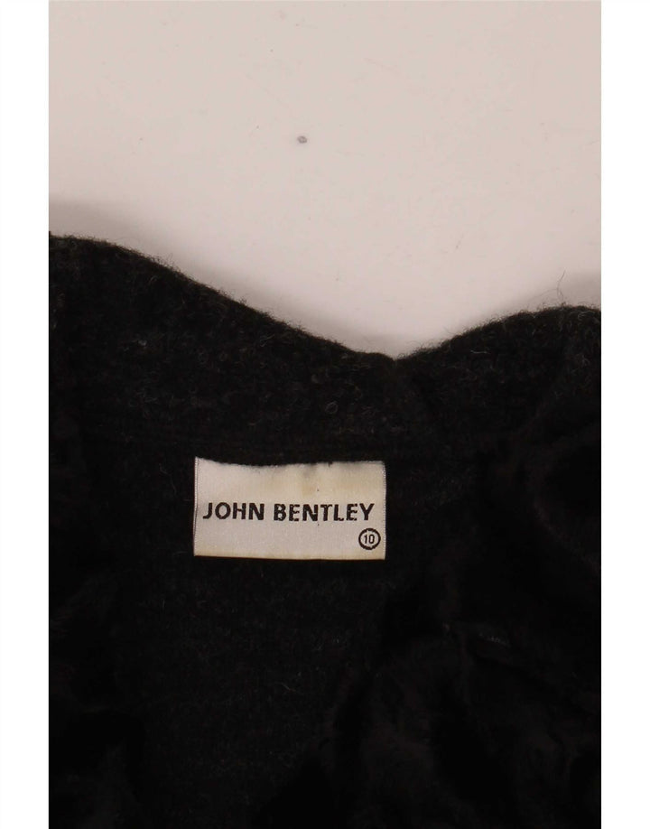 Jaqueta blazer feminina John Bentley com 2 botões Reino Unido 10 bloco cinza pequeno