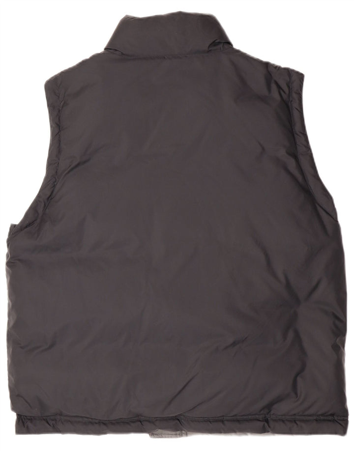 Colete acolchoado reversível masculino Champion UK 40 grande poliamida preta