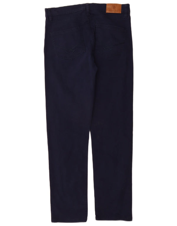 US Polo Assn. Calça masculina slim fit casual W32 L30 algodão azul marinho