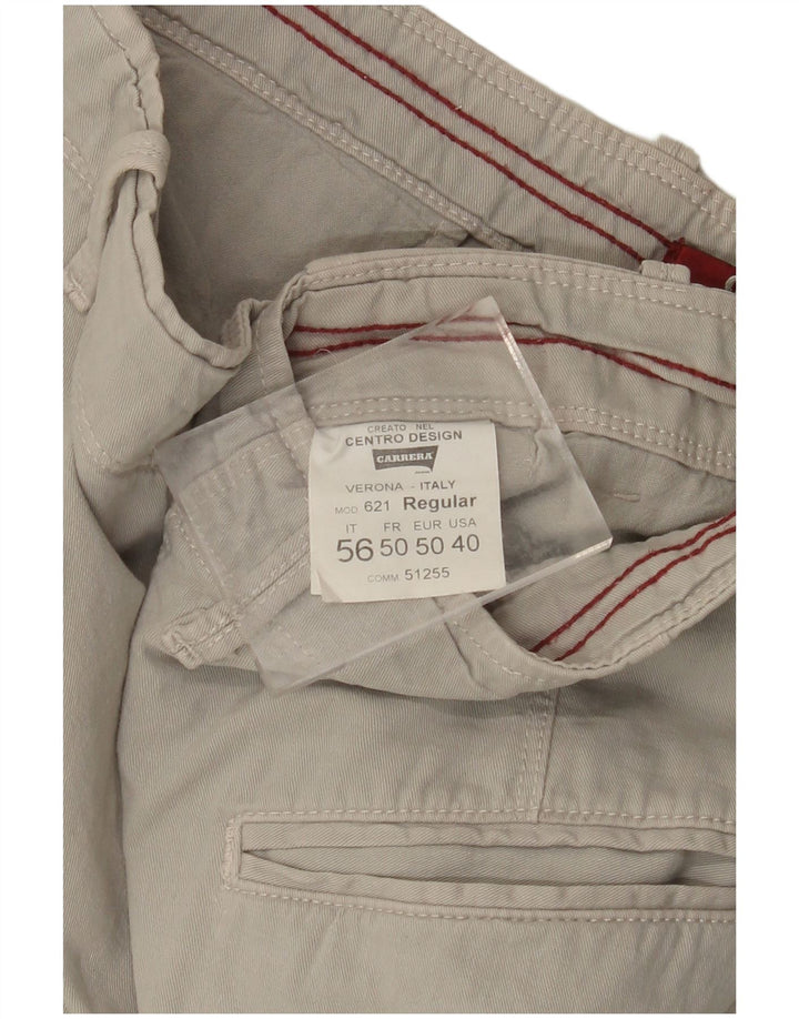 CARRERA Mens Chino Shorts IT 56 3XL W40 Algodão Bege