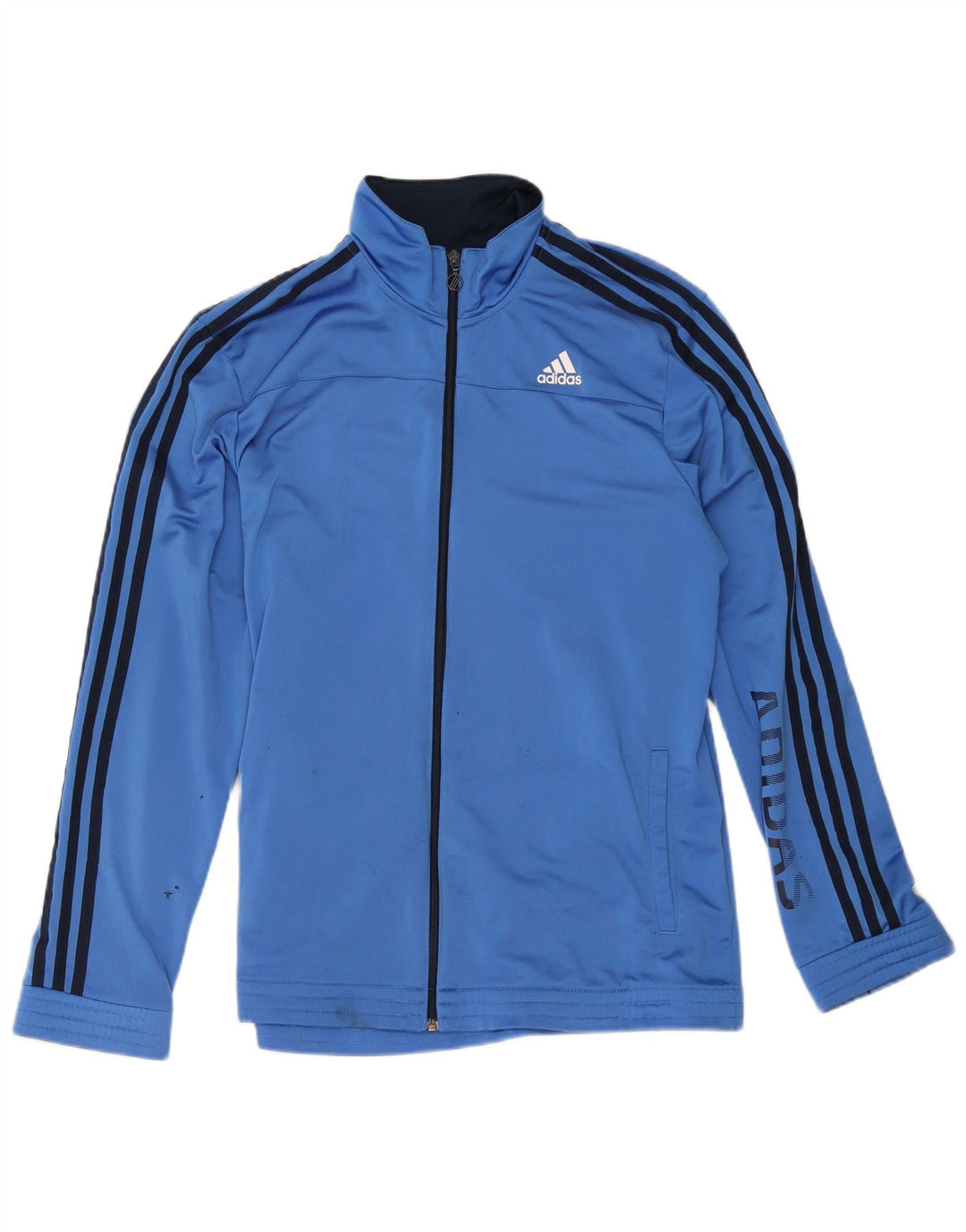 Adidas Mens Graphic Tracksuit Top Jacket UK 44/46 Grande Azul Poliéster