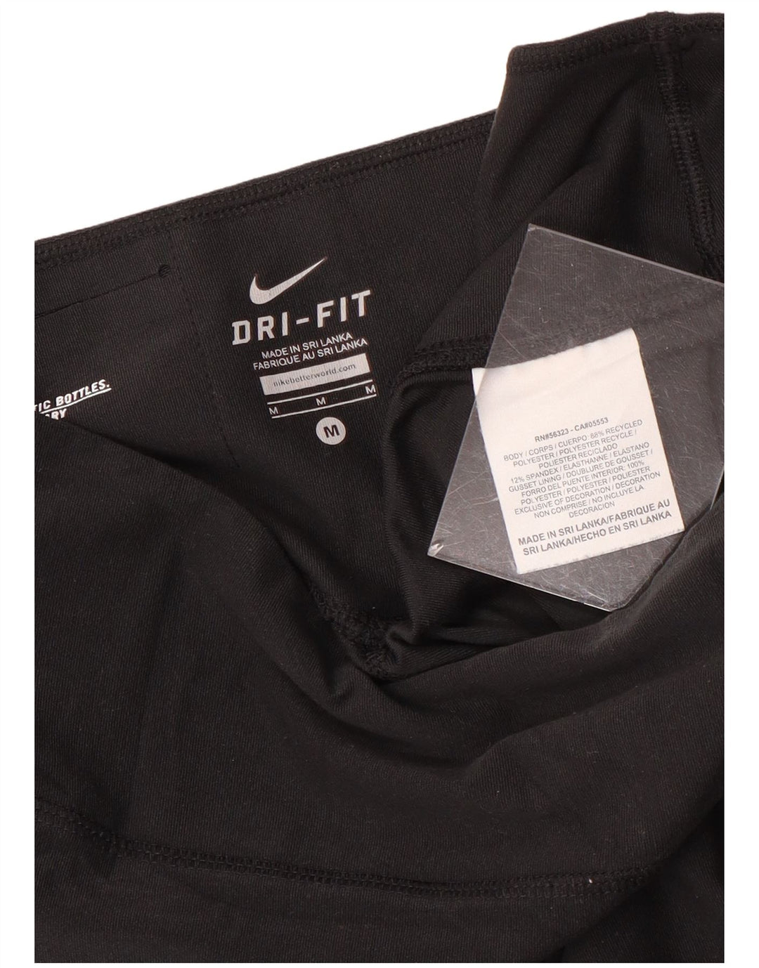 Leggings Nike Dri Fit Capri UK 12 Médio Preto Poliéster