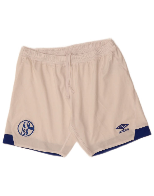 Shorts esportivos masculinos UMBRO 13-14 anos XL branco colorblock poliéster