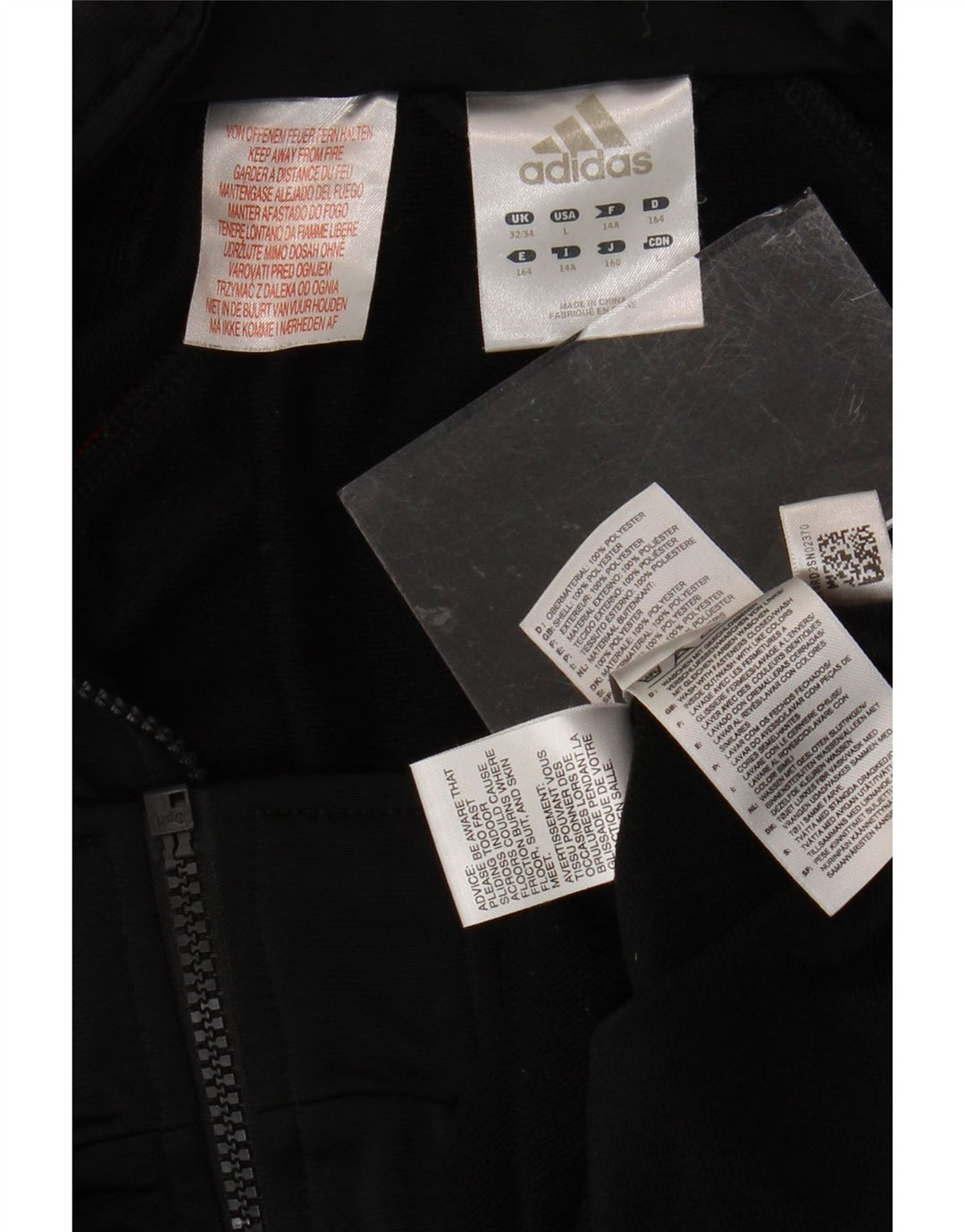 Casaco de treino adidas menino 13-14 anos preto poliéster