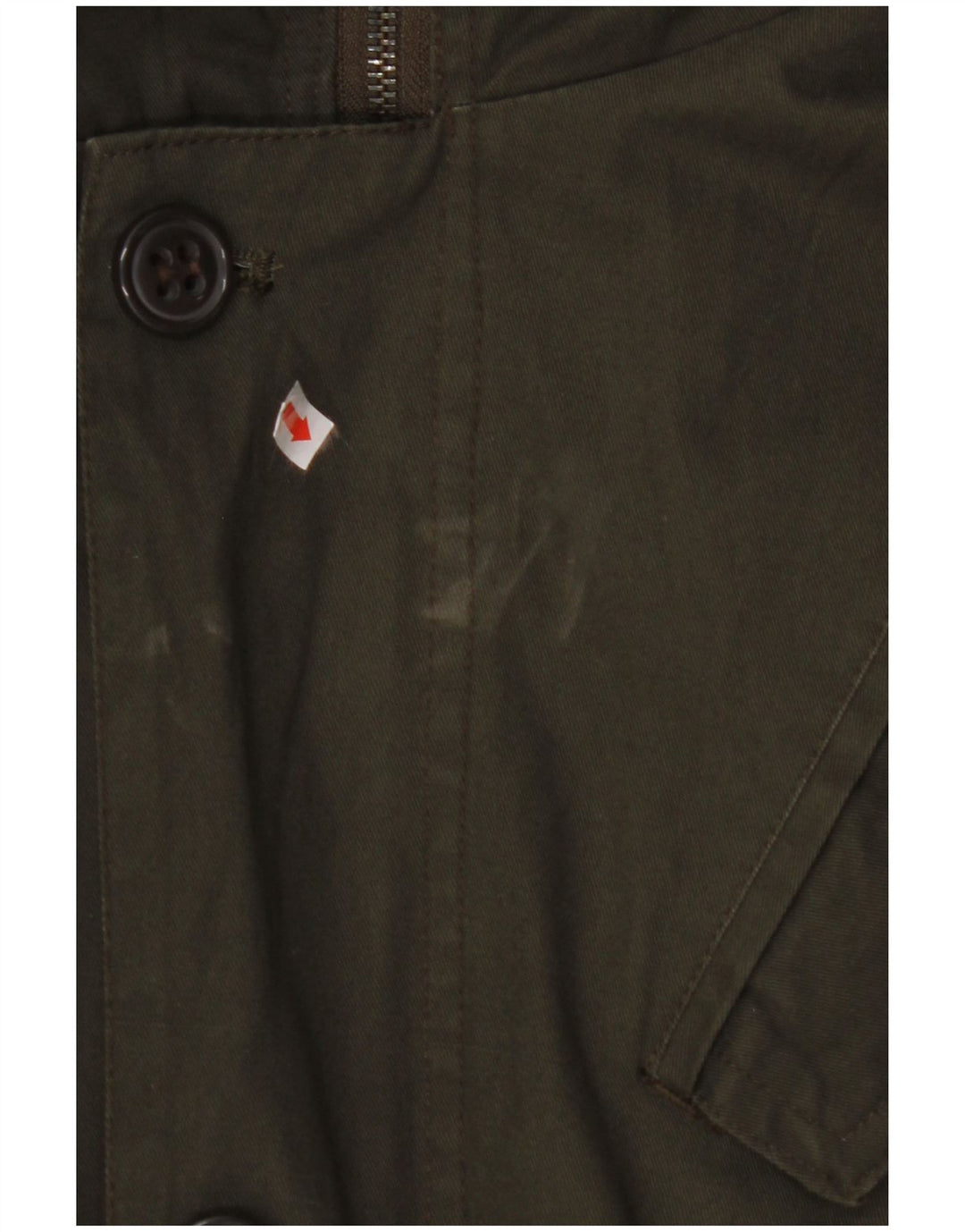 Jaqueta Parka masculina VINTAGE com capuz Reino Unido 40 algodão cáqui grande