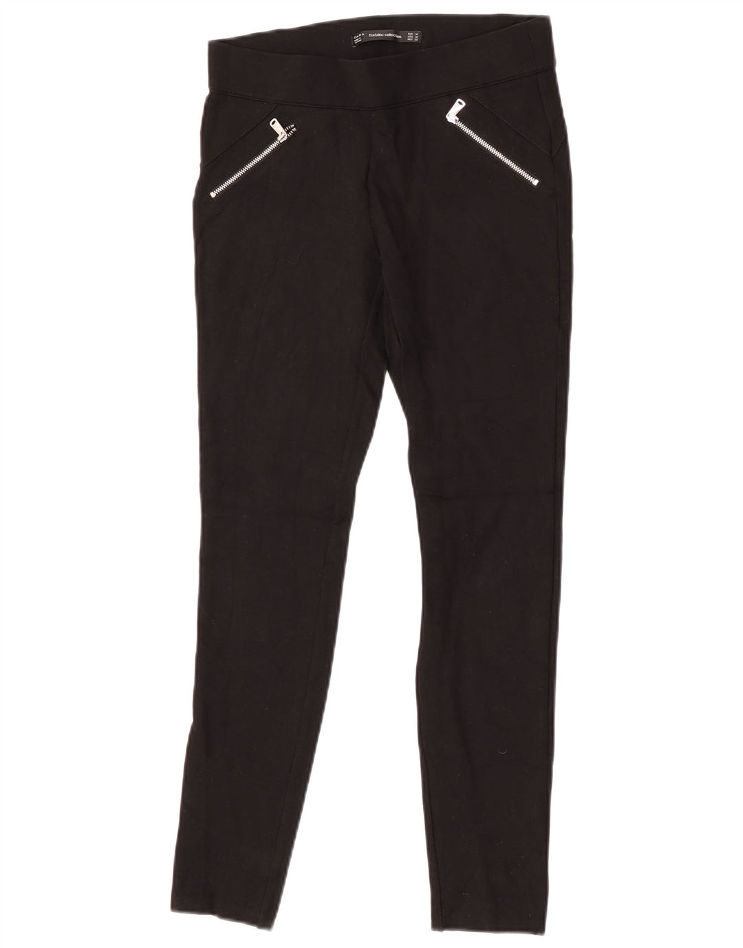 Zara Womens Trafaluc Crop Leggings Médio W28 L26 Preto