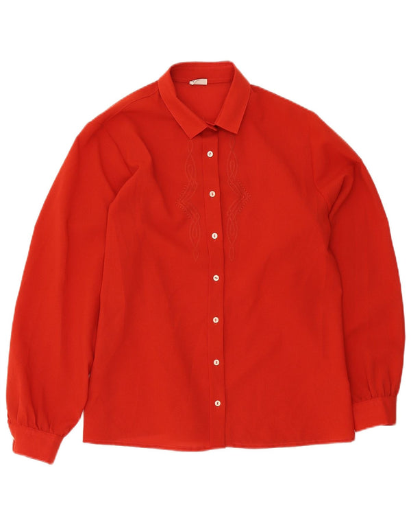 Blusa feminina Primavera Firenze de grandes dimensões US 4 poliéster vermelho pequeno
