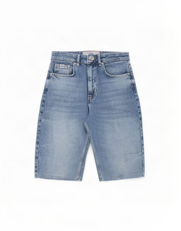 Superdry Womens Denim Shorts W28 Medium Blue Cotton