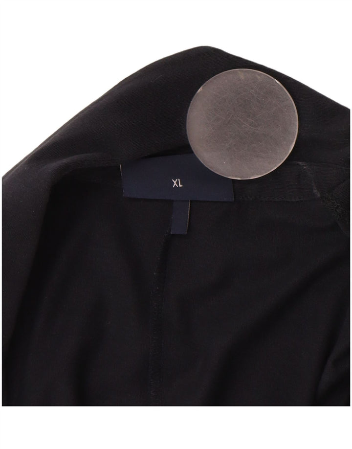 Jaqueta blazer feminina Armani Jeans com 2 botões Reino Unido 18 XL azul marinho algodão