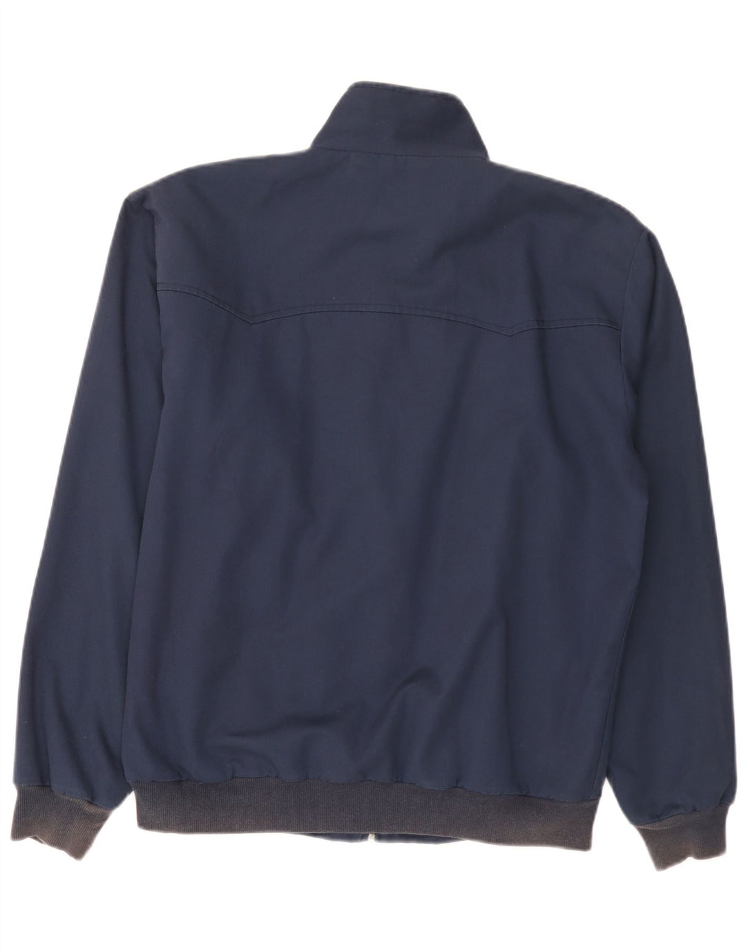 Jaqueta bomber masculina de três tempos Reino Unido 40 grande algodão azul marinho