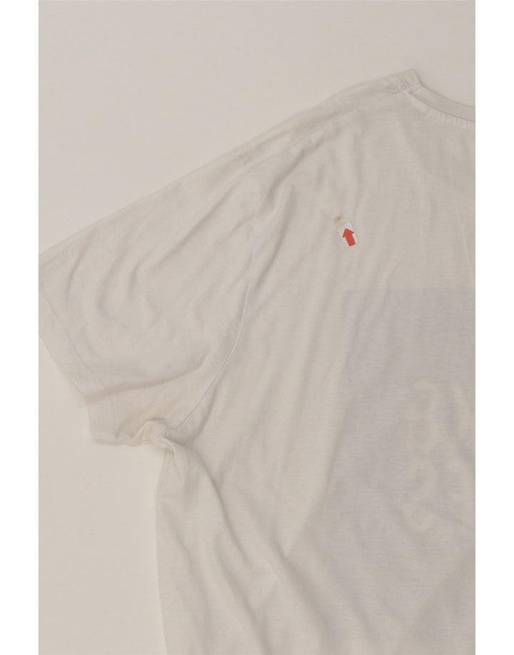 JACK & JONES Mens Core Graphic T-Shirt Top 2XL White Cotton Vintage Jack & Jones and Second-Hand Jack & Jones from Messina Hembry 