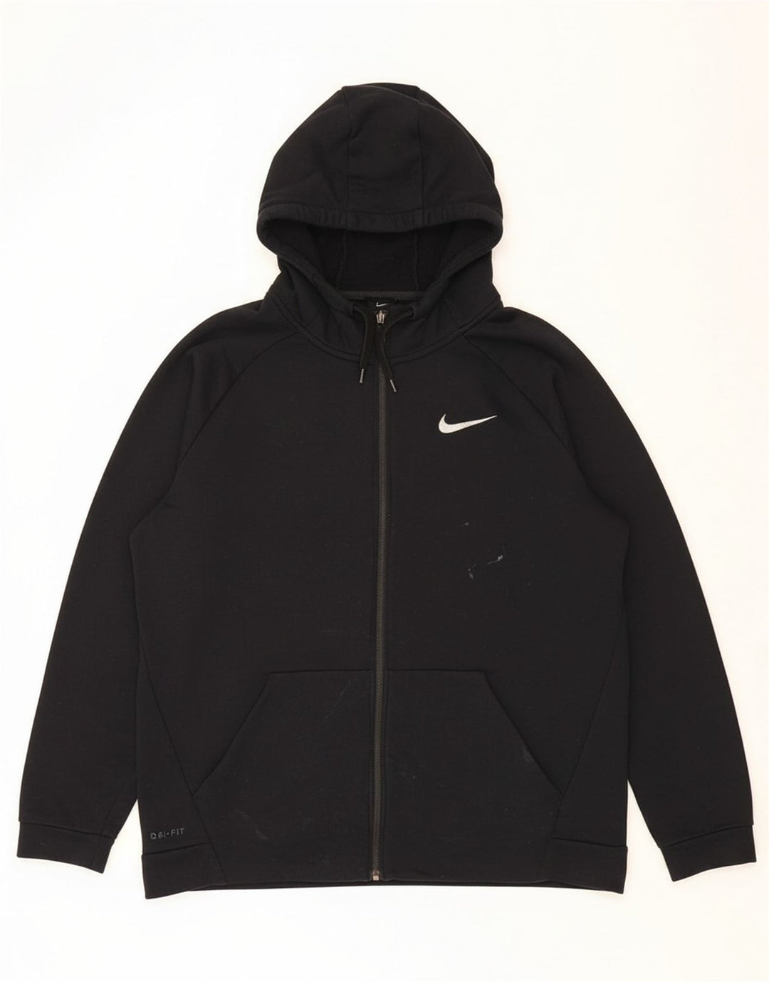 Suéter Nike Masculino Dri Fit Zip com capuz XL preto poliéster