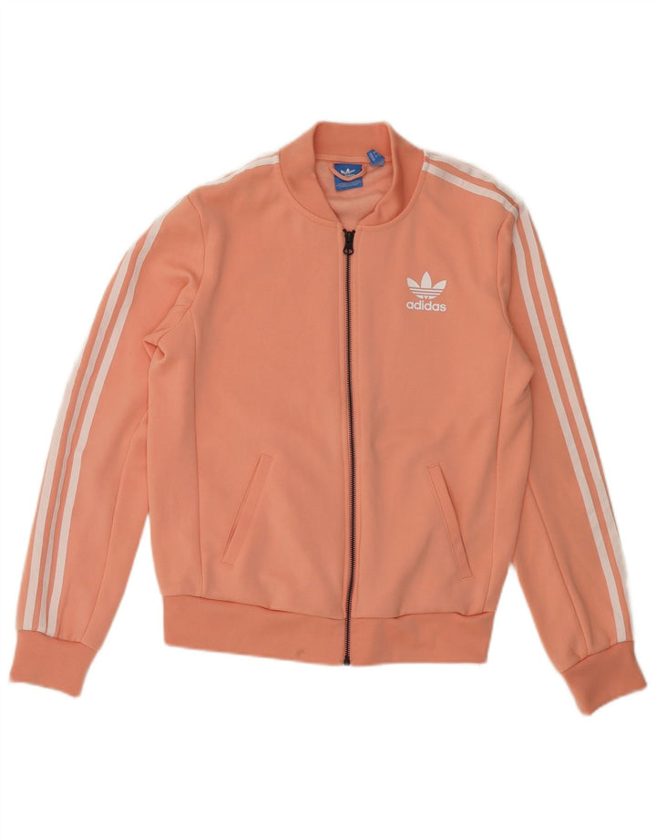 Jaqueta Adidas Feminina Graphic Tracksuit UK 8 Pequena Rosa Poliéster