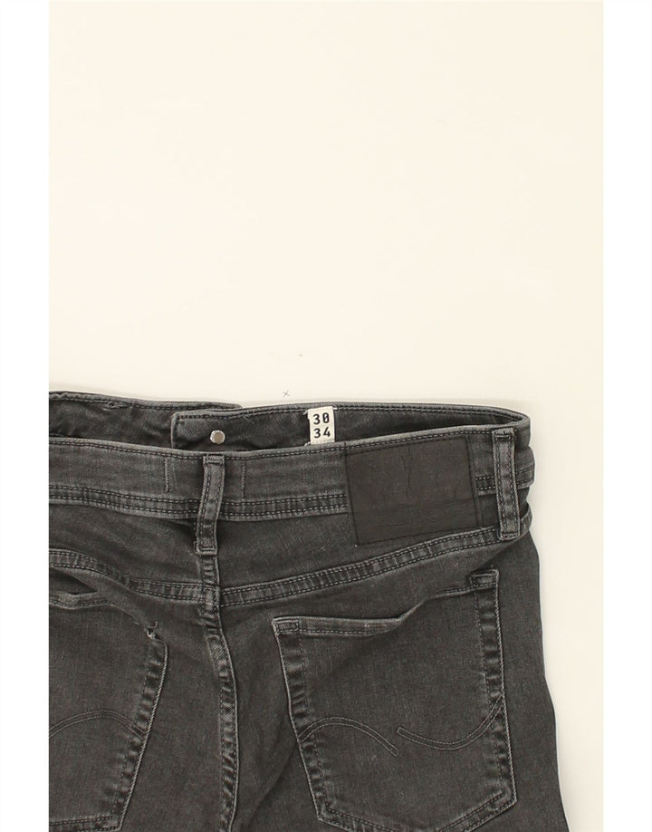 JACK & JONES Mens GLENN Distressed Slim Jeans W30 L34 Grey Cotton | Vintage Jack & Jones | Thrift | Second-Hand Jack & Jones | Used Clothing | Messina Hembry 