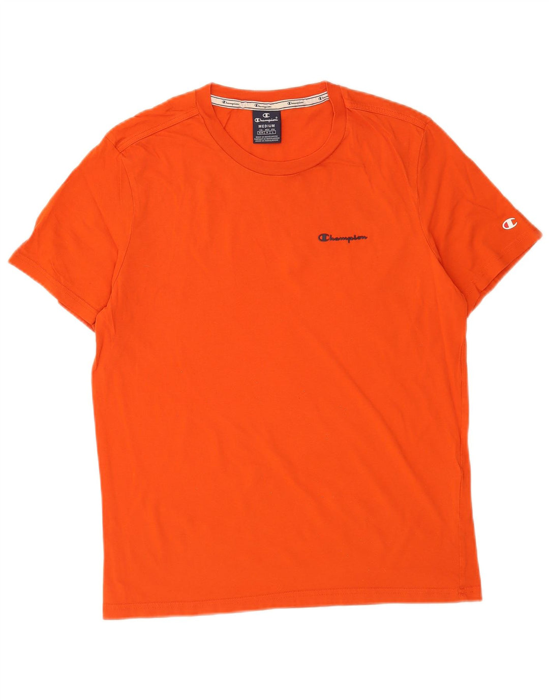 Camiseta masculina Champion de algodão laranja médio