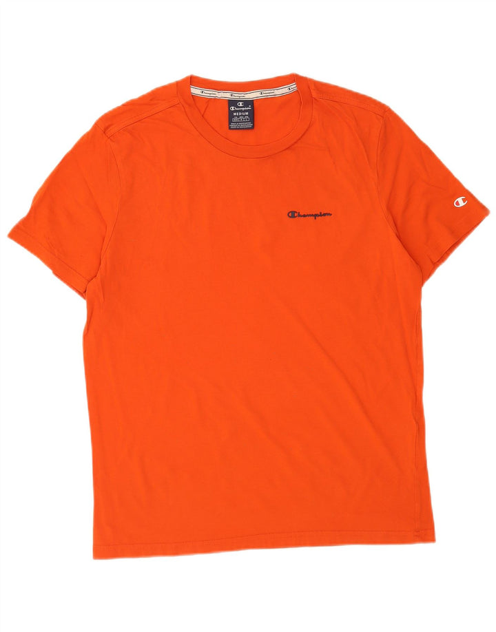 Camiseta masculina Champion de algodão laranja médio