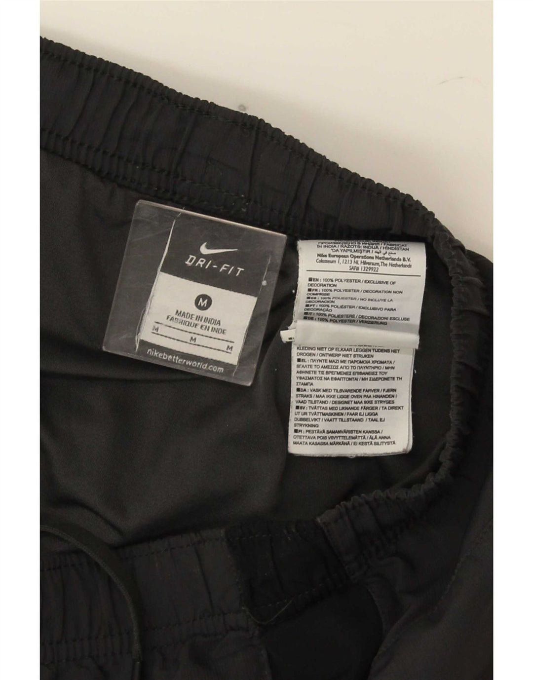 Shorts esportivos masculinos Nike Dri Fit cinza médio colorblock poliéster