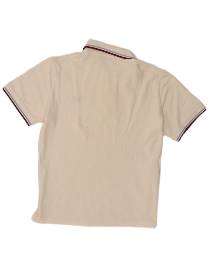Camisa polo masculina Fred Perry grande algodão branco