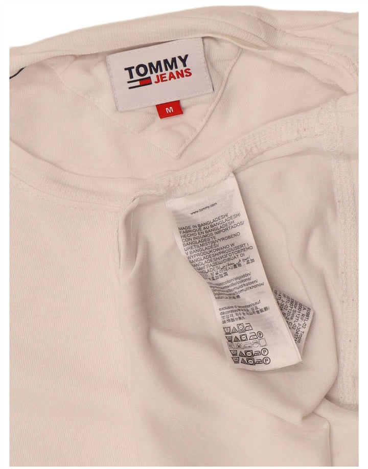 Top masculino Tommy Hilfiger manga comprida médio algodão branco