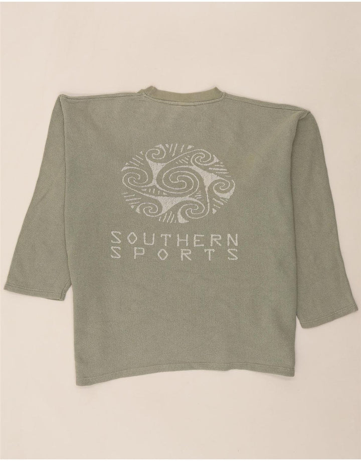 SOUTHERN Mens Graphic Sweatshirt Jumper 2XL Grey Cotton Vintage Southern and Second-Hand Southern from Messina Hembry 