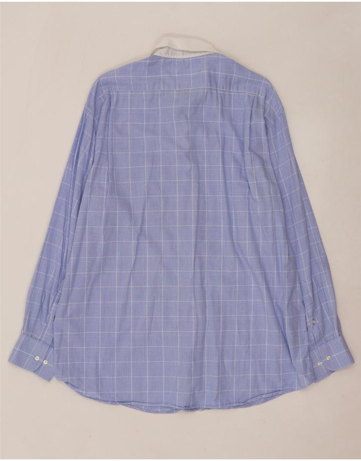 Camisa masculina Tommy Hilfiger Regular Fit tamanho 17 XL azul xadrez