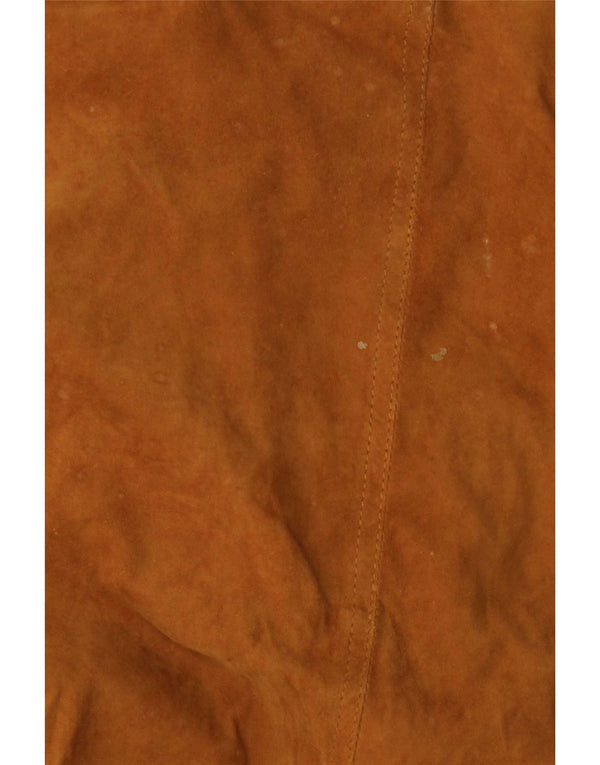 Belfe & Mens Suede Bomber Jacket IT 48 Couro Bege Médio
