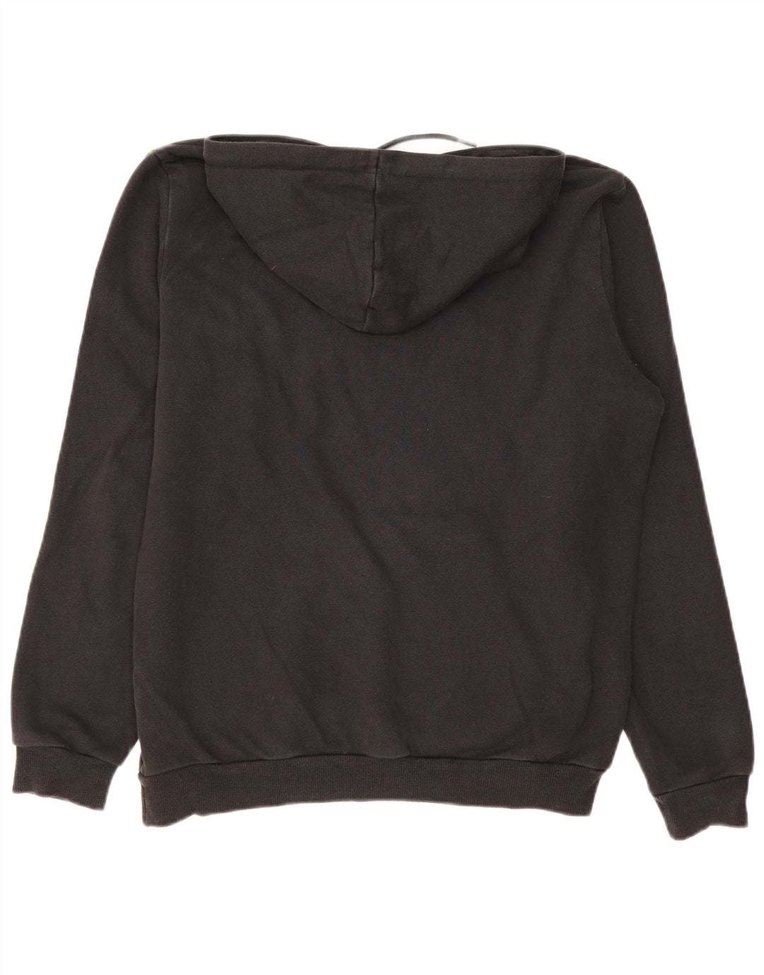 PUMA feminino gráfico moletom com capuz UK 14 médio algodão preto