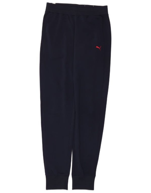 Calça de treino feminina Puma Joggers UK 8 pequeno azul marinho poliéster