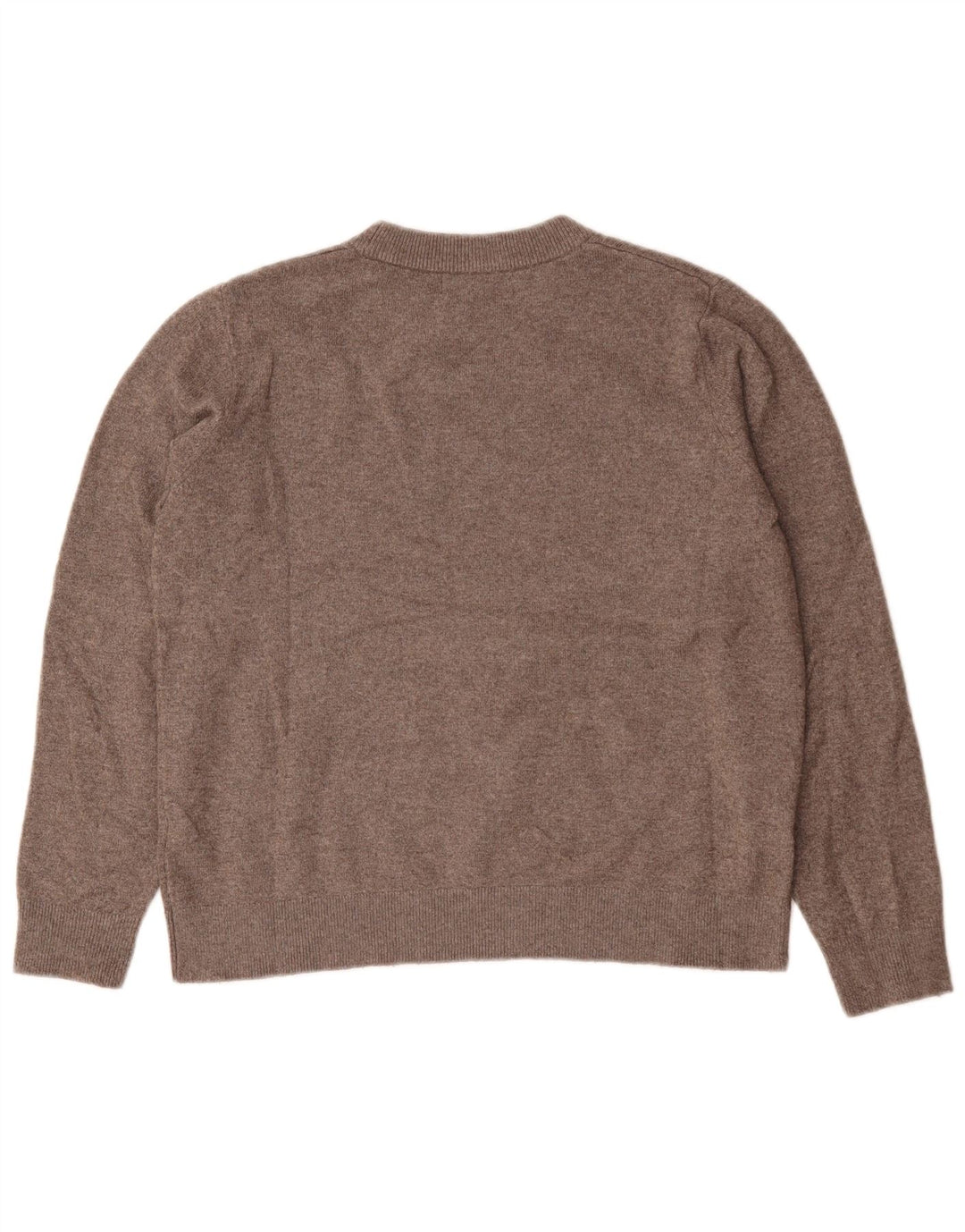 Suéter feminino Marks & Spencer com gola redonda Reino Unido 14 poliéster cinza médio