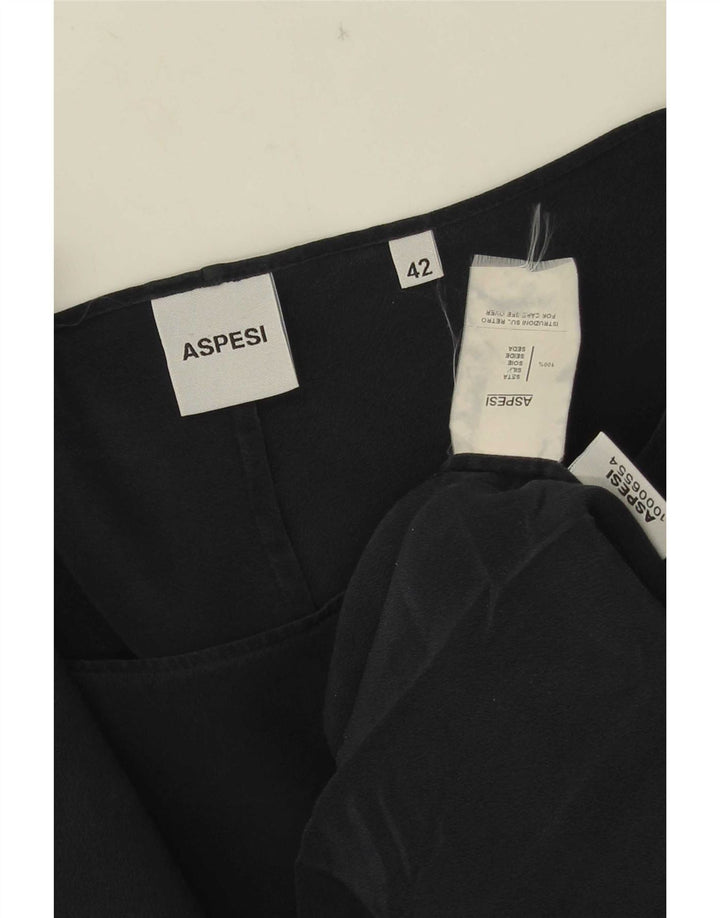 Vestido bainha feminino Aspesi IT 42 seda azul marinho médio