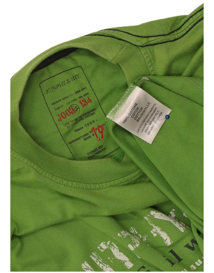 Camiseta gráfica masculina Murphy & Nye Top de algodão verde médio