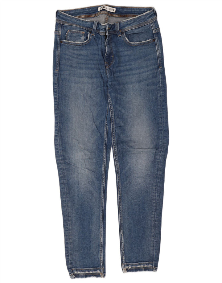 Zara Jeans Slim Feminino EU 38 Pequeno W28 L27 Azul