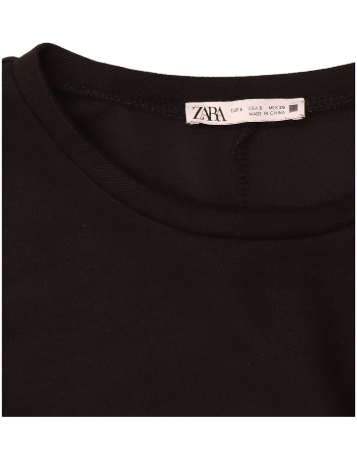 Zara Vestido Shift Feminino Reino Unido 10 Pequeno Preto