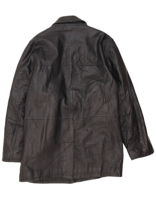 Casaco de couro masculino Lavorazione Artigiana IT 52 XL preto