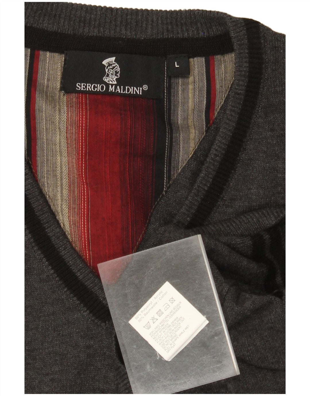 Regata masculina VINTAGE com colete grande cinza poliacrílico