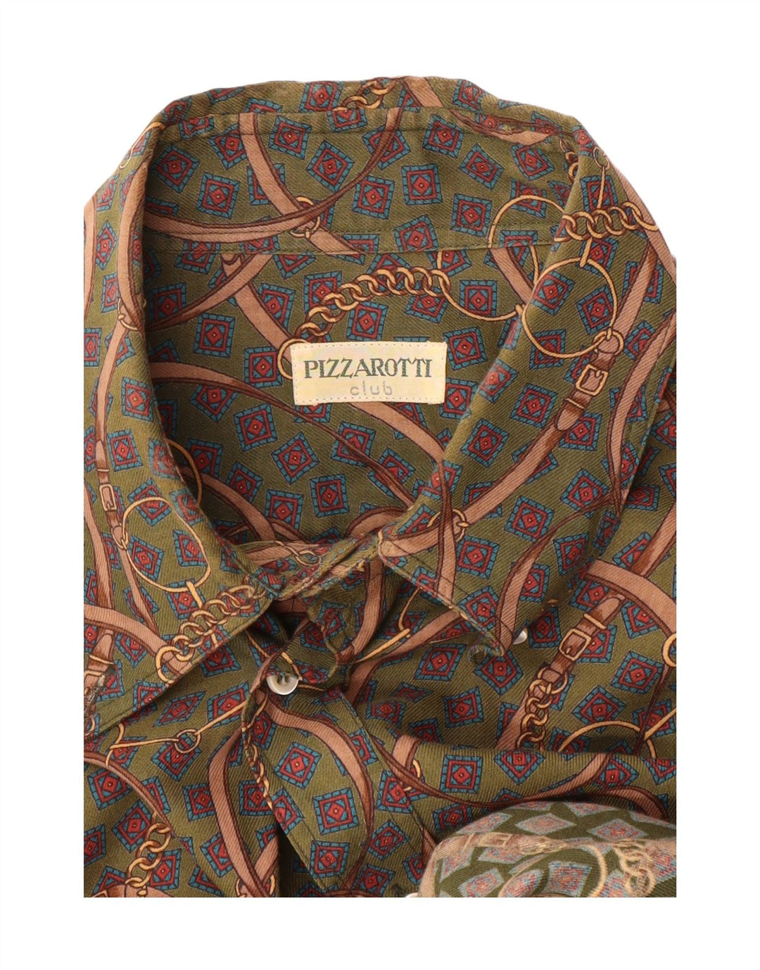 Camisa masculina com estampa abstrata Pizzarotti XL verde