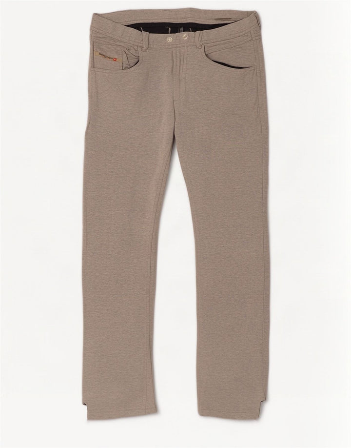 Diesel Calça masculina reta casual grande W34 L34 cinza