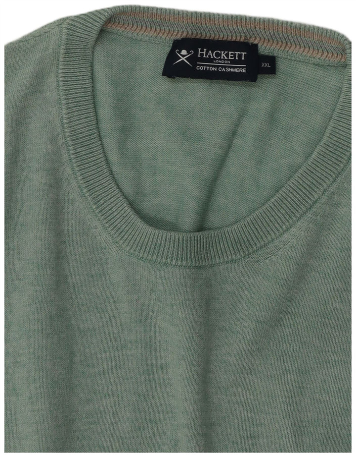 Suéter masculino Hackett com gola redonda 2XL algodão verde