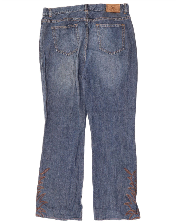 Jeans femininos Ralph Lauren Bootcut EUA 10 grandes W34 L29 algodão azul