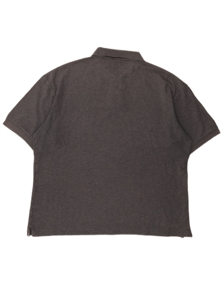 Camisa polo masculina Fila IT 56 XL cinza manchado de algodão
