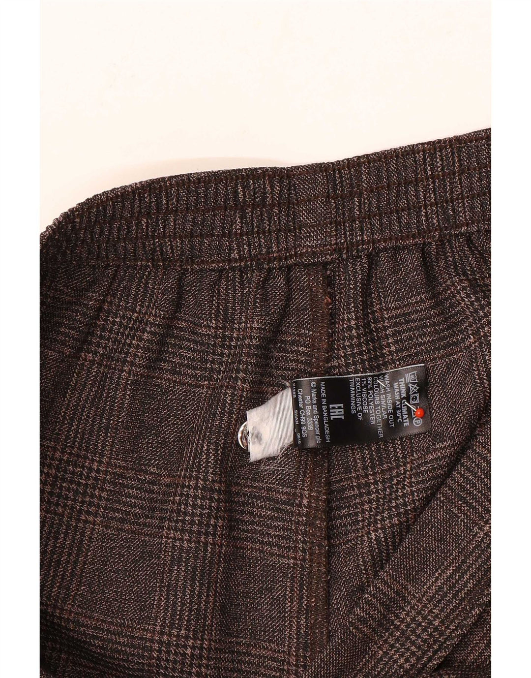 Calças cortadas femininas Marks & Spencer UK 12 médio W28 L24 cinza